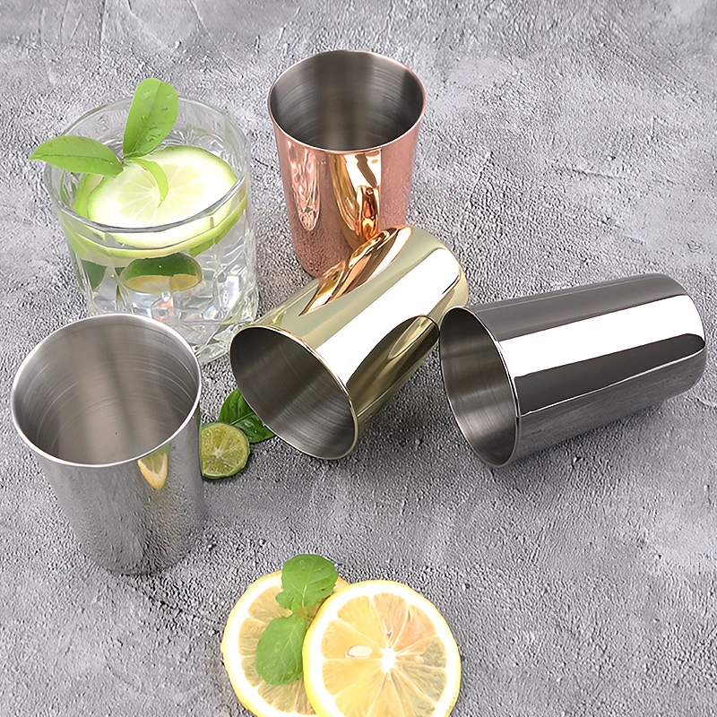 Factory Direct Mini Color Plating Stainless Steel Gold Metal Shot Coffee Drink Tumbler Cups Charm Beer Mug