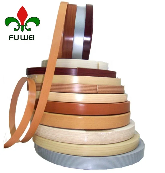 Factory   Good Price Wood Grain wood edge  band trimmer for laminated board PVC Edge Banding For home  Modern Furniture