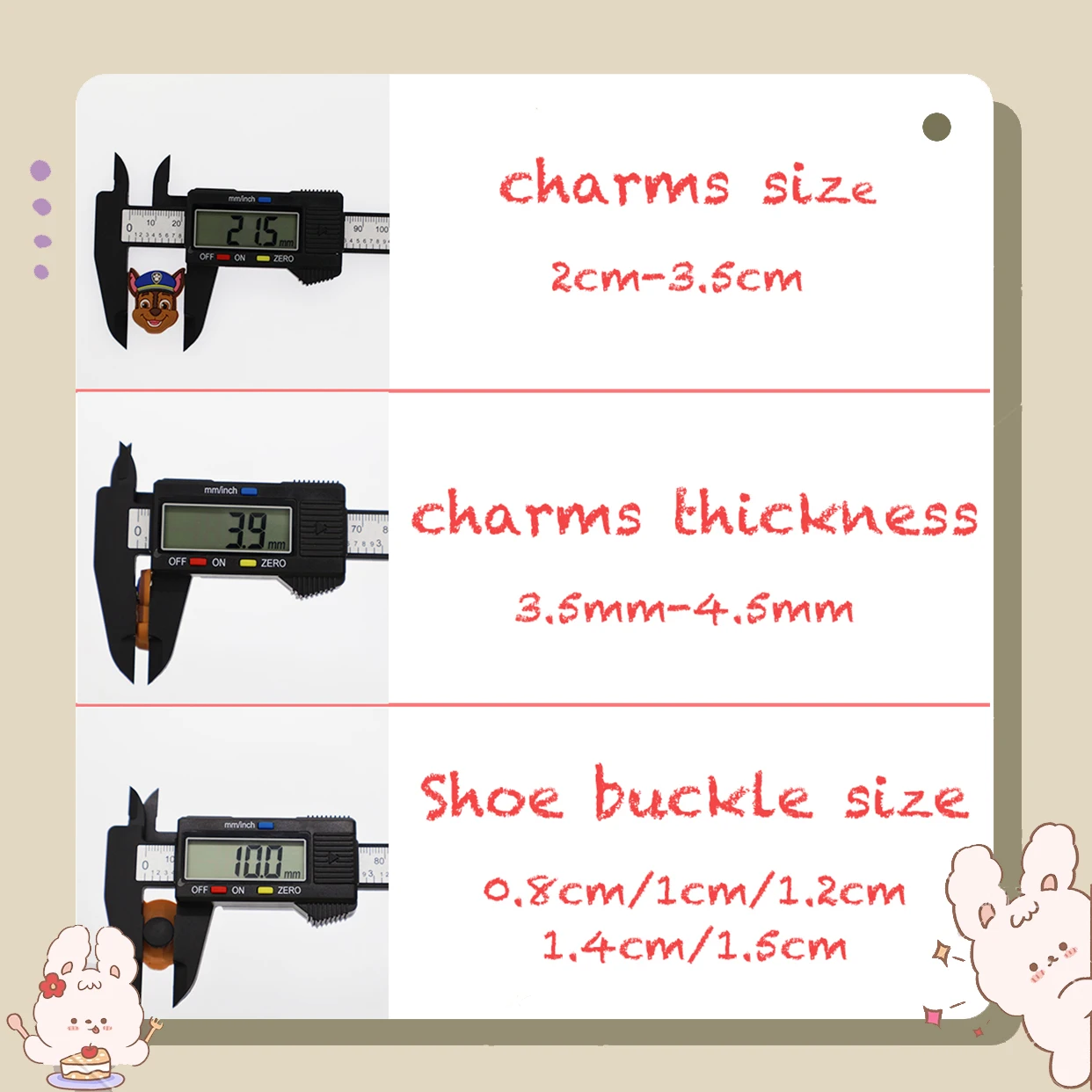 Rainbow series PVC shoe accessories, colorful garden shoe decoration, shoe buckle decoration