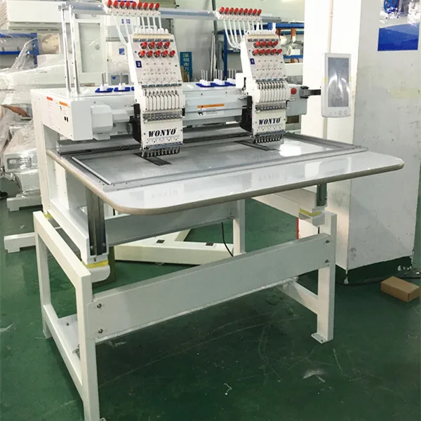WONYO 2 Head Automatic Trimming Dahao Control System Computer Cap Embroidery Machine Price for sale