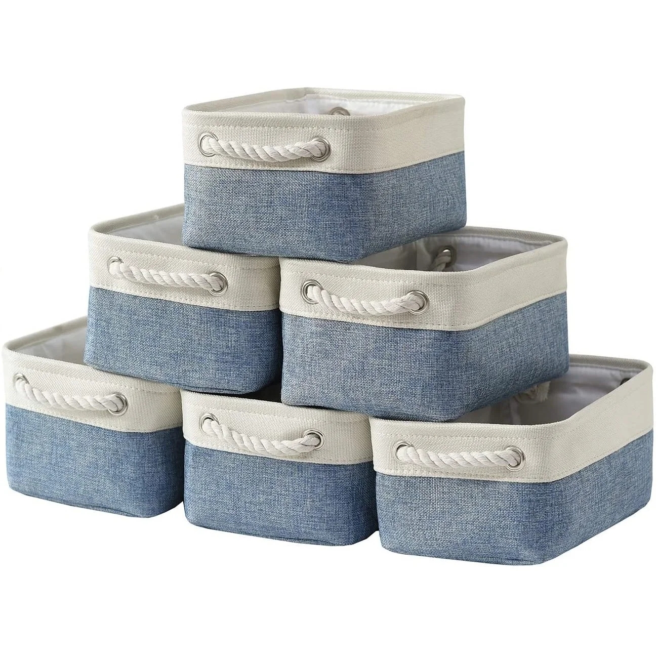 Foldable Linen Desktop Storage Basket Toys Sundries Storage Box Underwear Storage Organizer Stationery Closet Organizer Basket