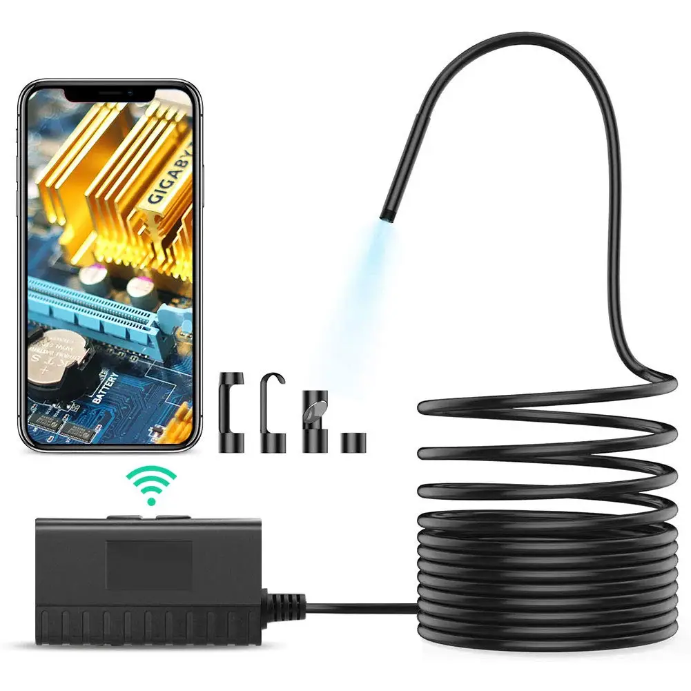 2021 Best Selling Wifi Endoscope Camera 1080P HD Semi-Rigid Snake Visual Camera  handheld industrial borescope for iPhone