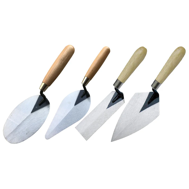 Premium Quality 8' Carbon Steel Forged Round Bricklaying Trowel With Rubber Handle