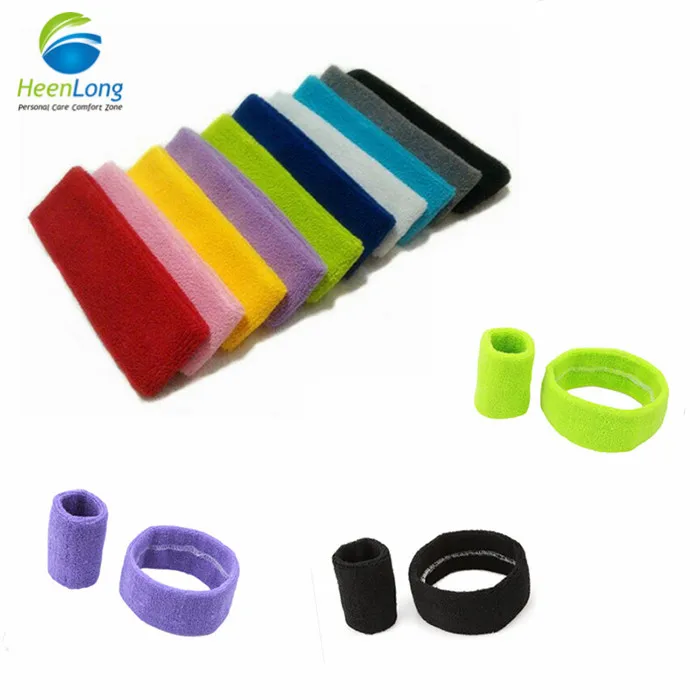 High Quality Terry Towel Sport Headband/Head Band With Embroidery Logo