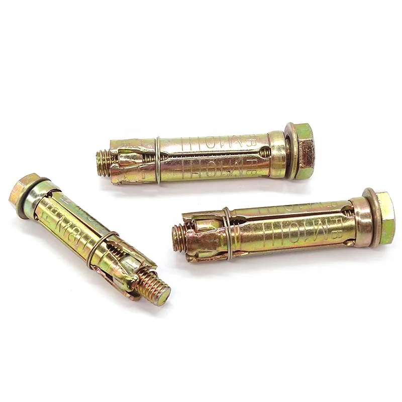 3PSC/4PCS Fix Bolt Yellow/White Zinc Plated Stainless/Carbon Steel Grade4.8 Fix Expansion Anchor Bolt