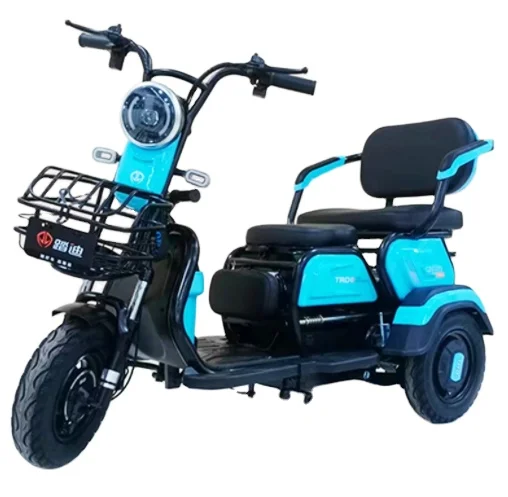 Three Wheels Electric Passenger Tricycle Enjoy Leisure Time Seat Foldable Electric Pedicab