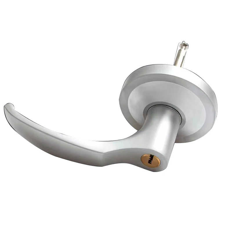 Outside fire rated lever trim with lock for panic bar