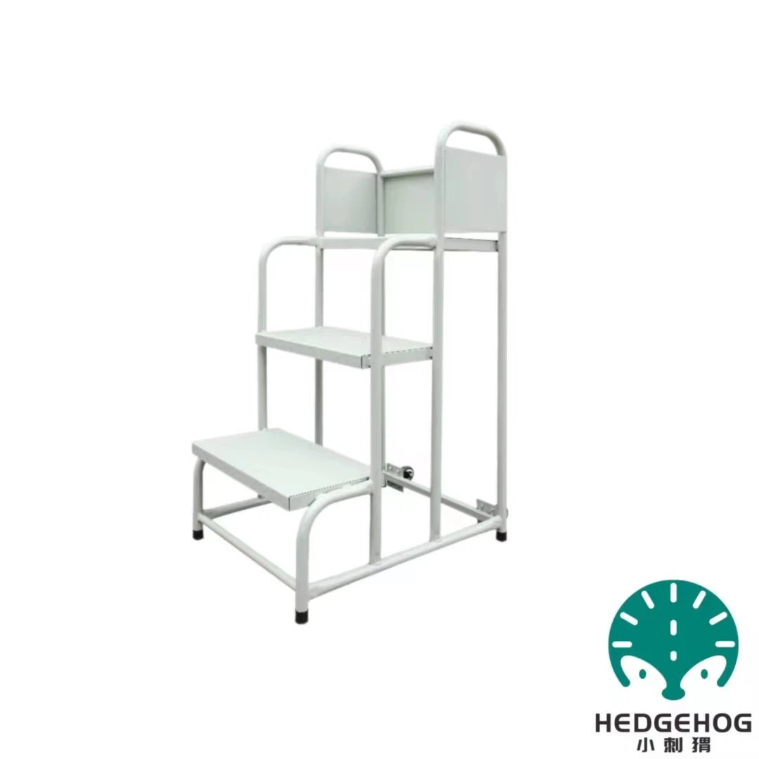 Workplace Climbing Safe Rolling Heavy Duty Steel 10 Steps Platform Ladder