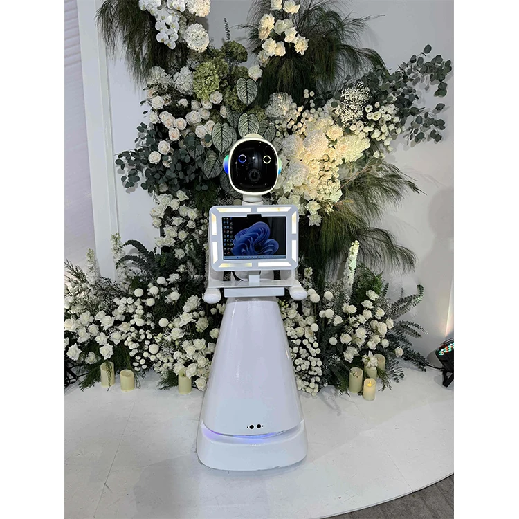 New 360 Robot mobile photobooth photo printing all-in-one Party supply iPad Photo Booth with flight Case DSLR Camera for event