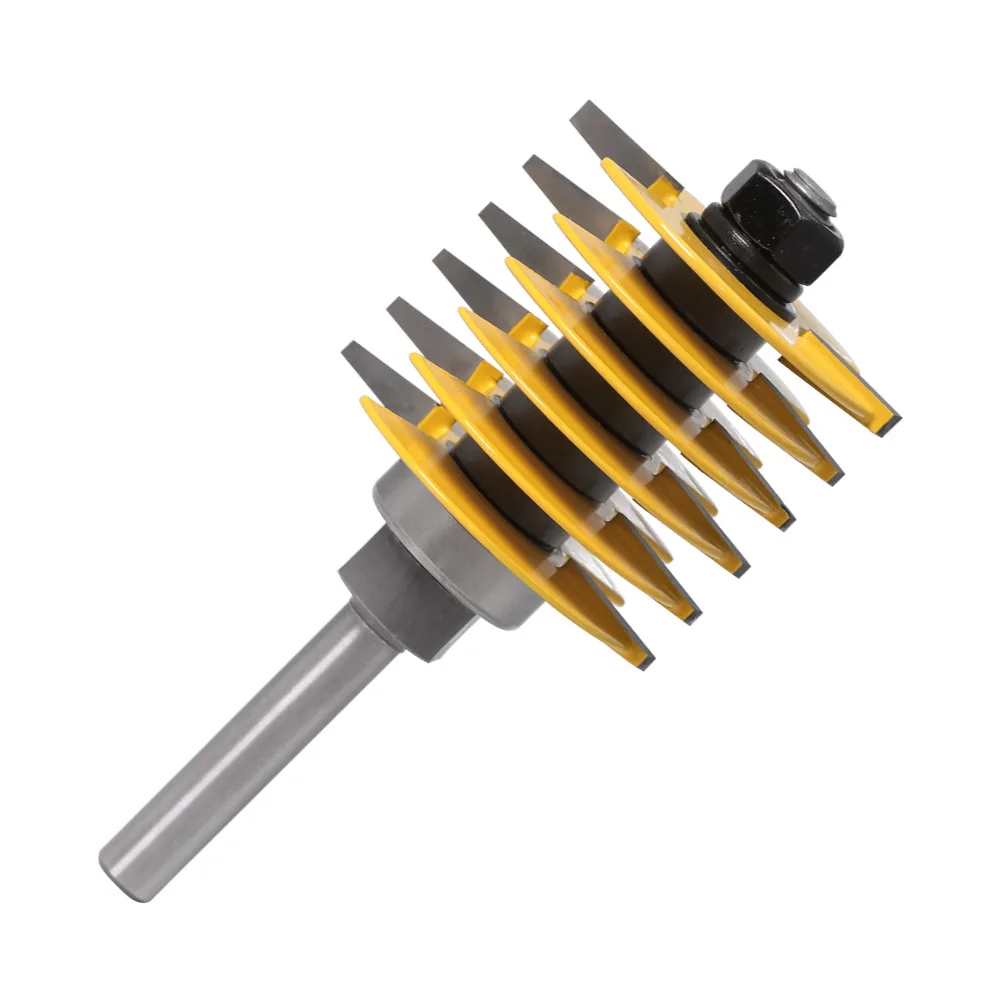 ALPHA 1/2' Shank Industrial Grade 2 Teeth Wood Router Bit Adjustable Finger Joint Router Bit Cutter