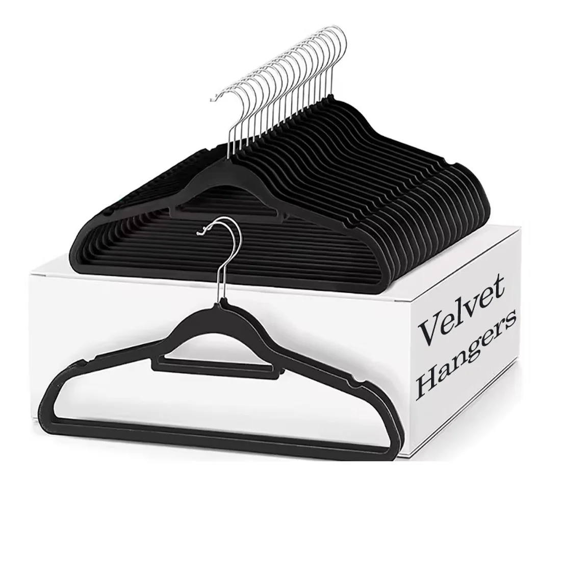 Hot selling anti slip velvet hangers wholesale cloth premium 100 pack clothes hanger velvet hanger