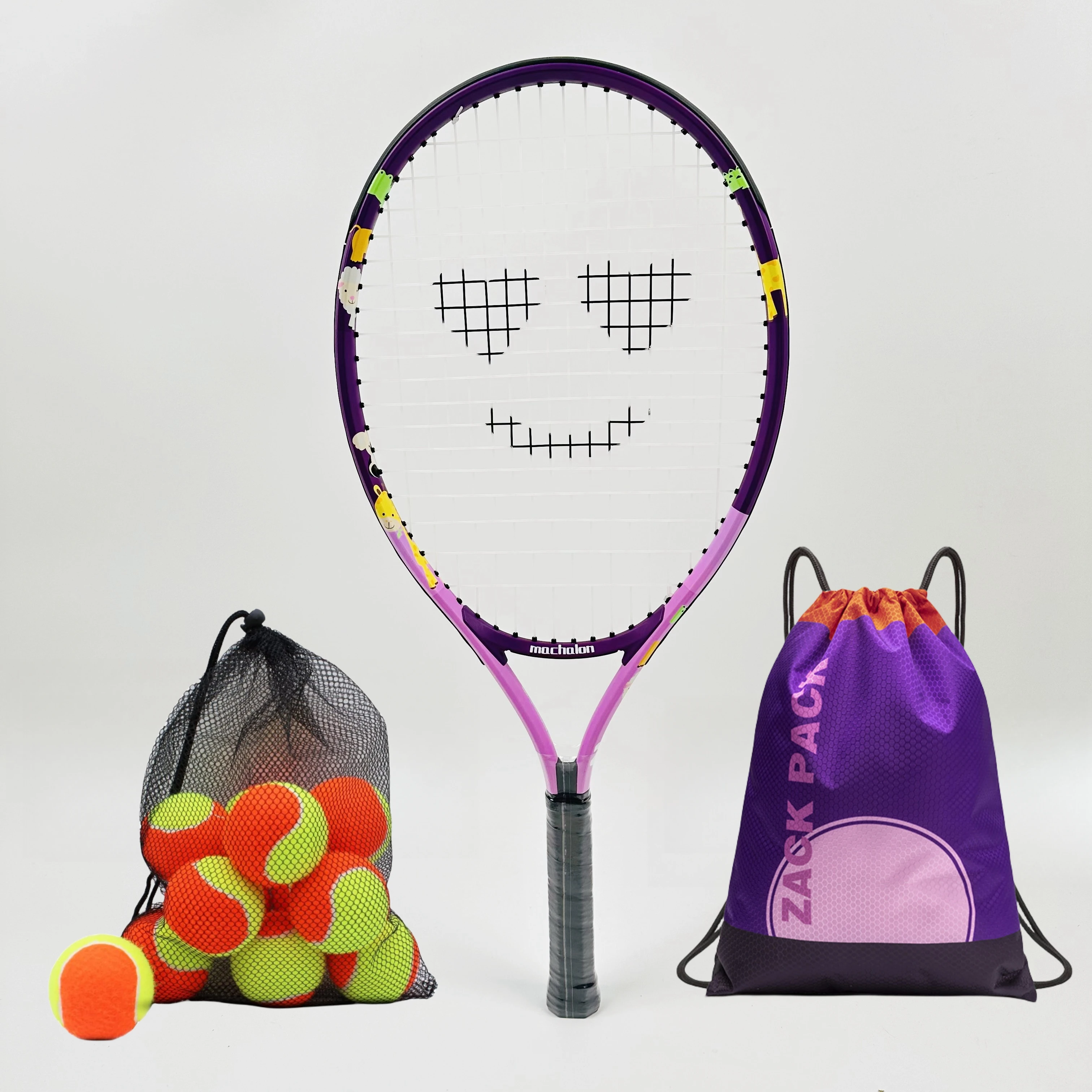 Popular High quality custom kids training lawn tennis racket  junior tennis racquets aluminum tennis racket 17 19 21 23 25inch
