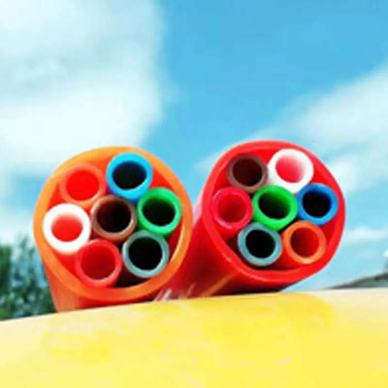 Underground Fiber Cable HDPE Microduct 2 ways 14/10 mm With PE Sheath 1.2mm For Telecom Cable Blowing Project