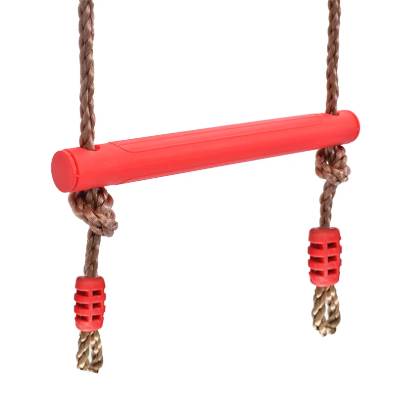 Well Selling Climbing Rope Ladder Tree Swing Set with plastic 6 section for Backyard