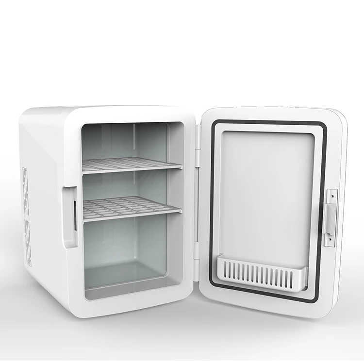 Table top 10L fruits and vegetables display mirror door refrigerator small make up led fridge freezers mini