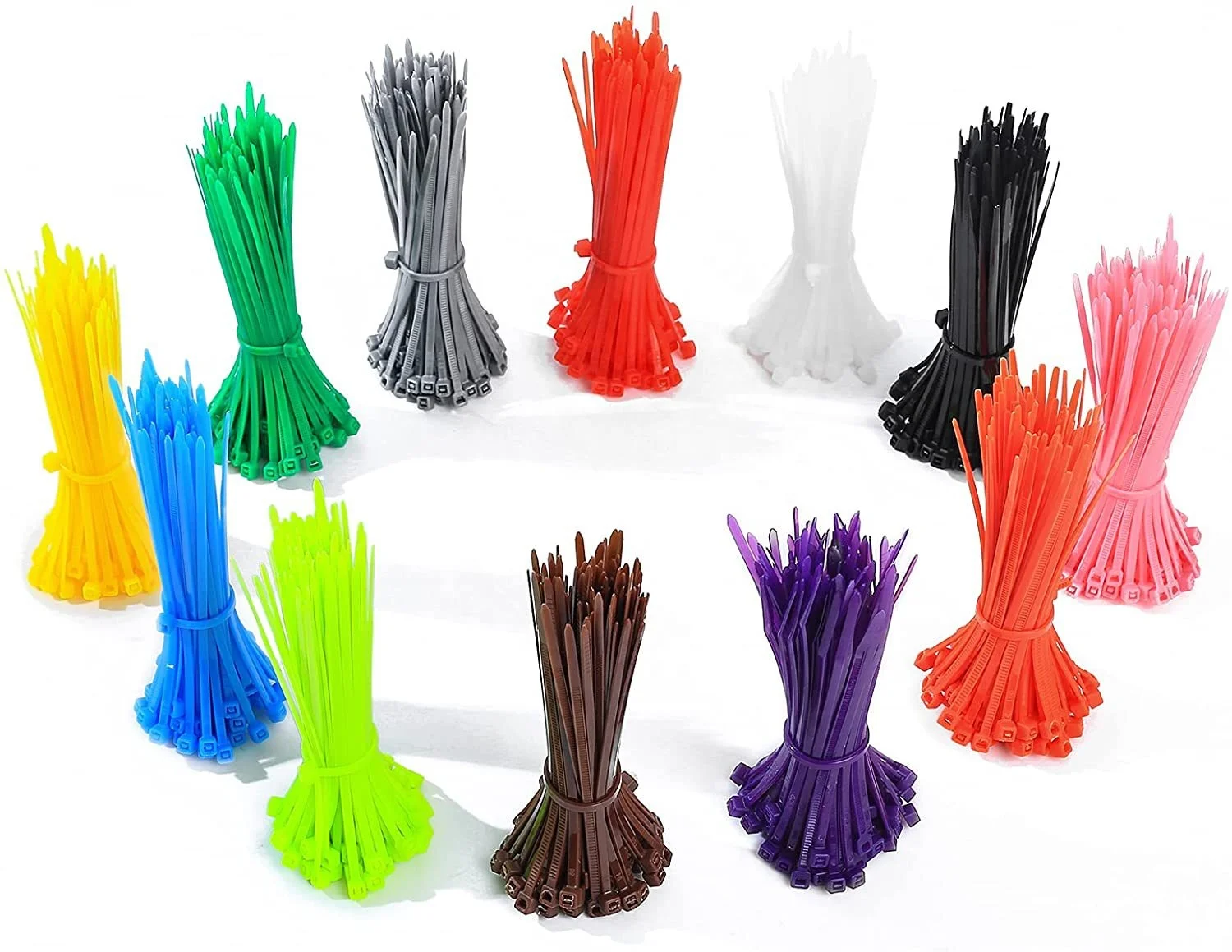 JOYELEC 100pcs/bag Color Self-Locking Nylon Wire Cable Zip Ties Cable Ties White Black Colorful Organiser Fasten Cable