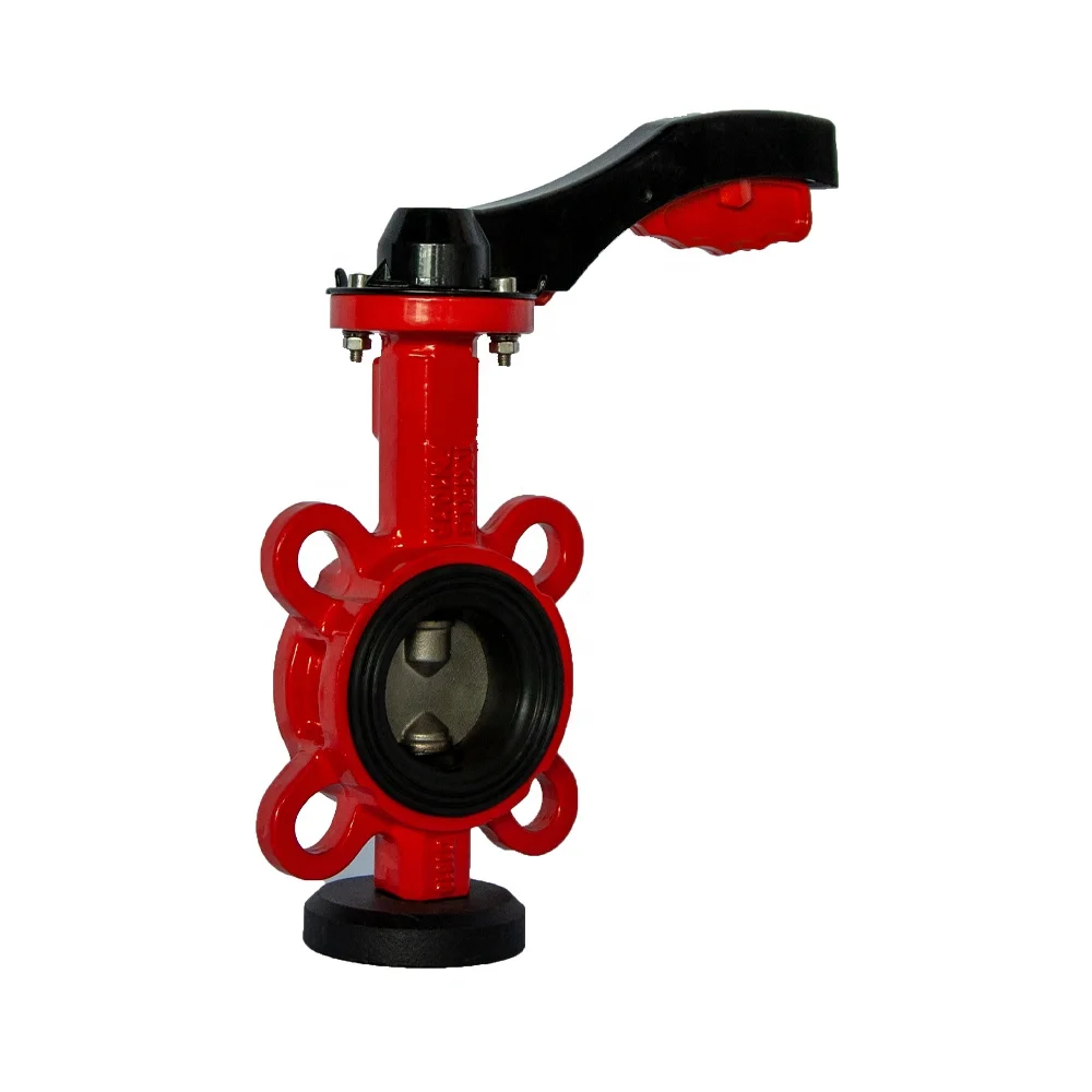 2024 Pn16 Worm Gear Actuator Ductile Iron Rubber Sealing Wafer Type Butterfly Valve