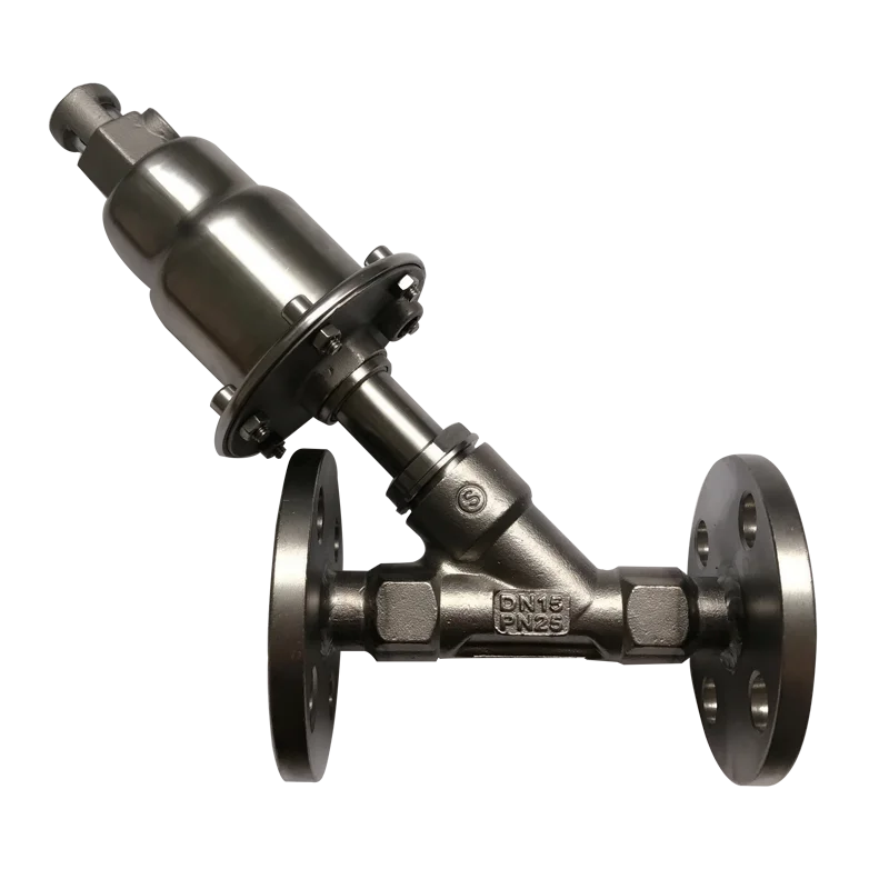 Factory wholesale Steam use Flange Angle Seat Valve with Solenoid Valve 220v ac