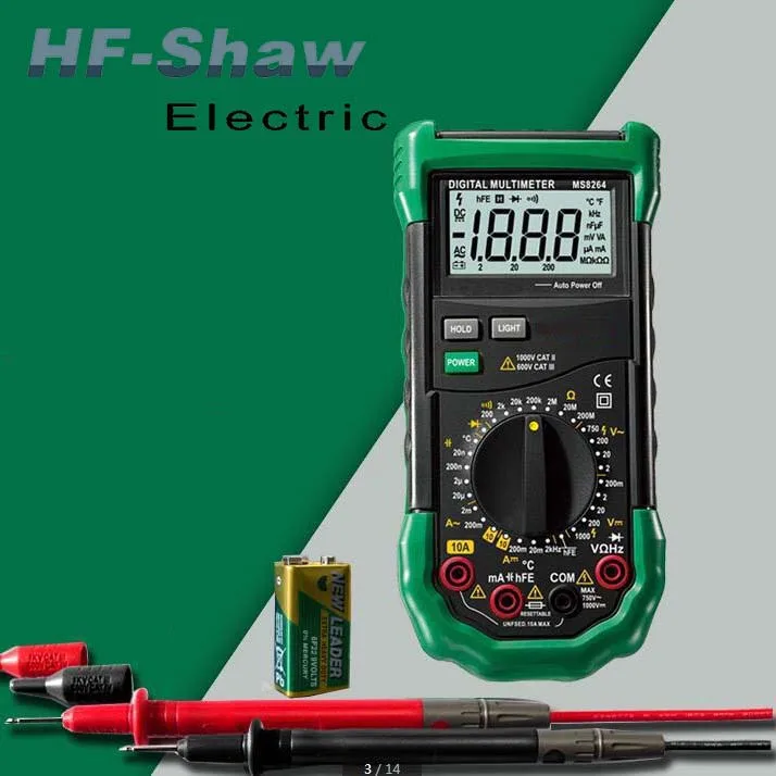 (High Quality)MS8268 Digital Multimeter AC/DC Voltmeter Ammeter Electrical Tester Ohm Capacitance professional tester clamp