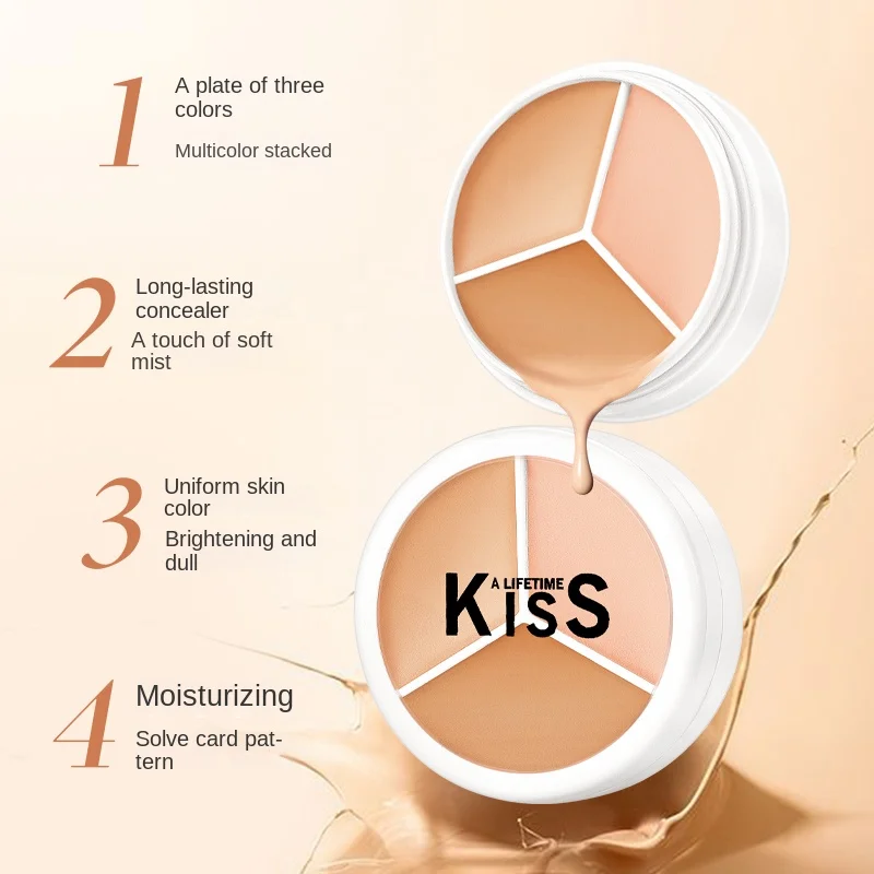 PAQIMAN Concealer Foundation Cream Palette Waterproof Makeup Base Cream Vegan Color Corrector 3 in 1  Concealer