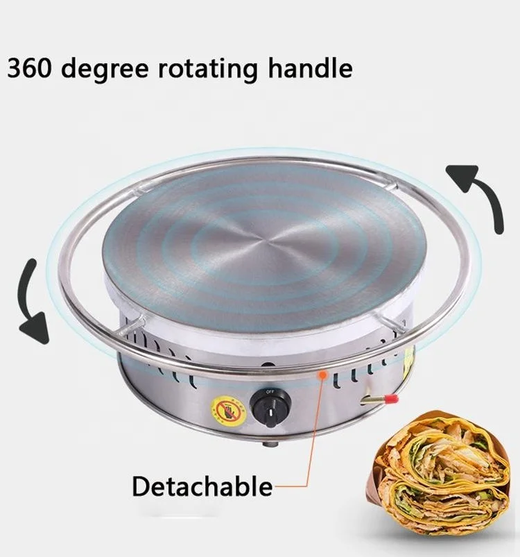 2024 Rotating gas heating Baked Flat Pancake Making machine Flat Arabic Bread Making Machine
