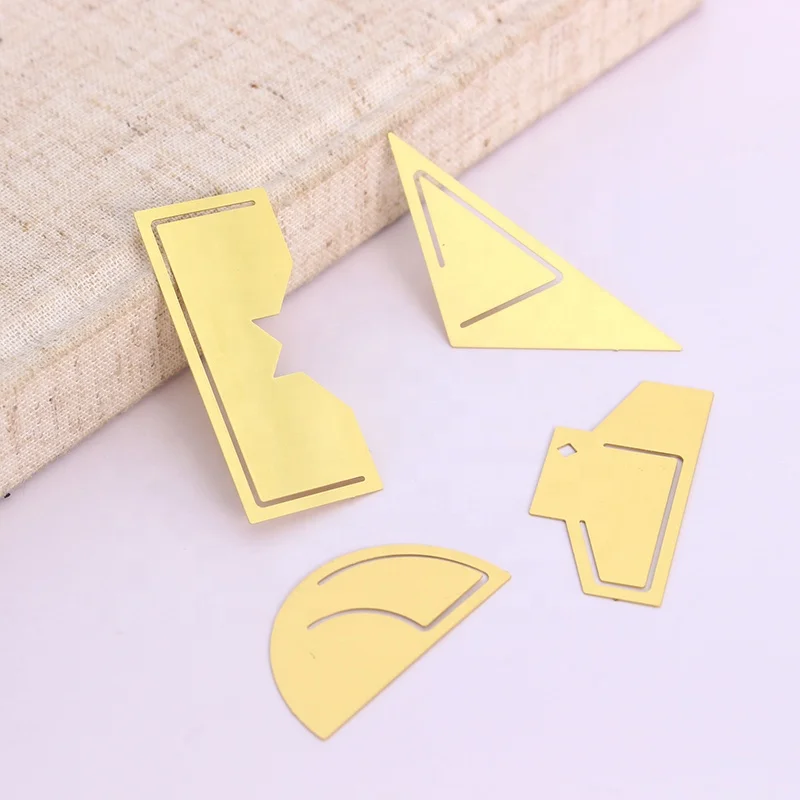 High-End Brass Page Marker Gold Copper Bookmark Stylish Business Gift Steel Paper Clips and Reading Planner Clips