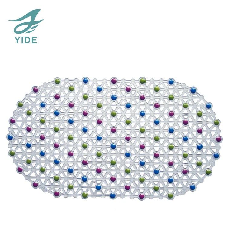YIDE Hot sale manufacturer hotel custom Bathroom Products massage function PVC non-slip Bath Mats with suction cups