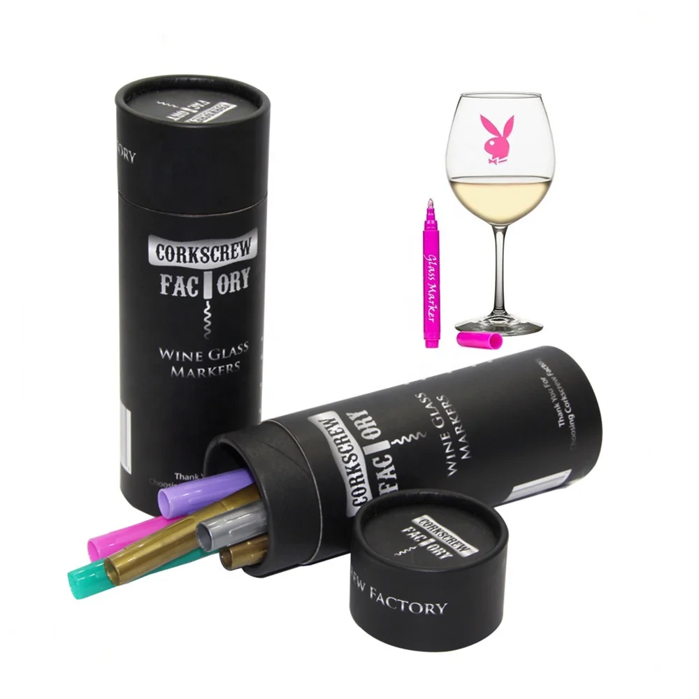 2022 Window Erasable Vibrant Colors Custom Printing  Drink Wine Glass Marker