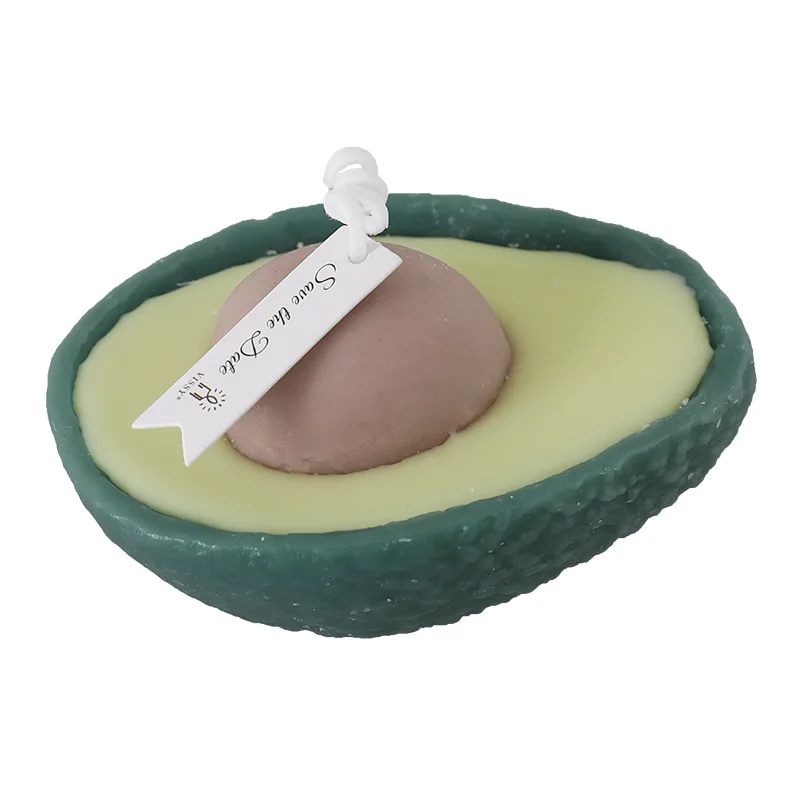 Hot Selling Paraffin Food Scented Candle Avocado Candle Fruit Candles