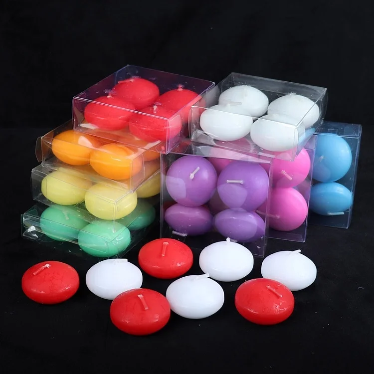 OEM wholesale customization ivory color floating candles in water holder sell in Dubai for Bar and Party