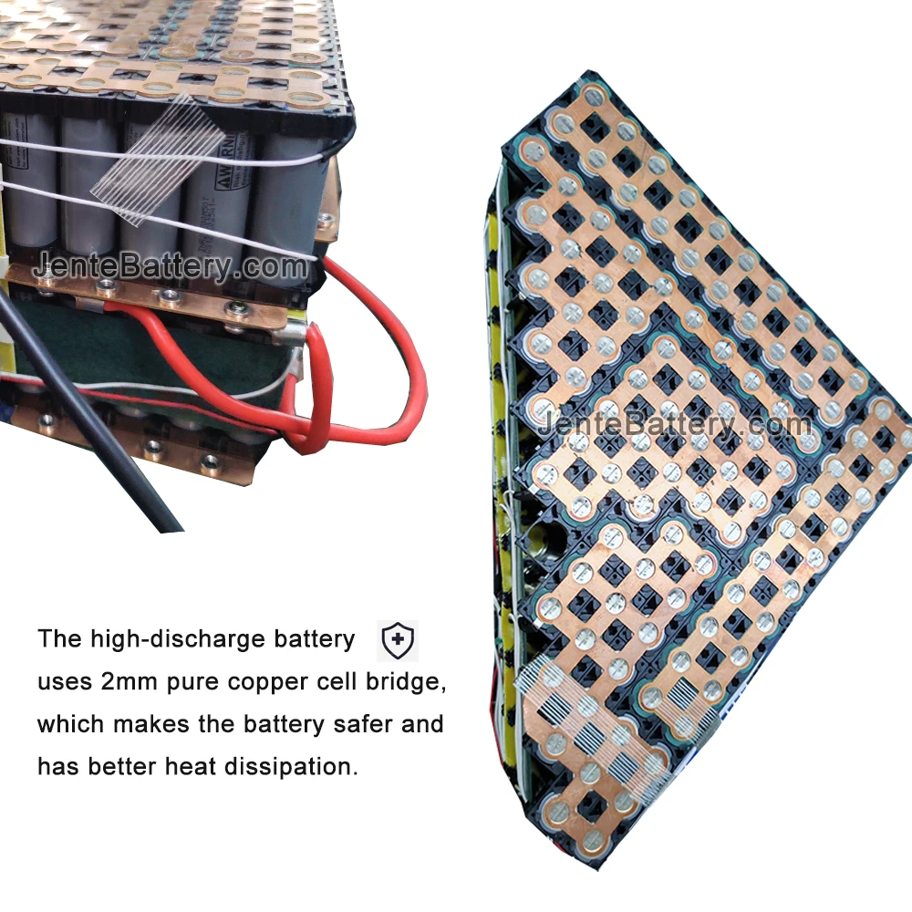 High power double layer triangular battery 48V 52V 60V 72V 40AH 50AH 60AH lithium battery pack for 3KW-10KW motor