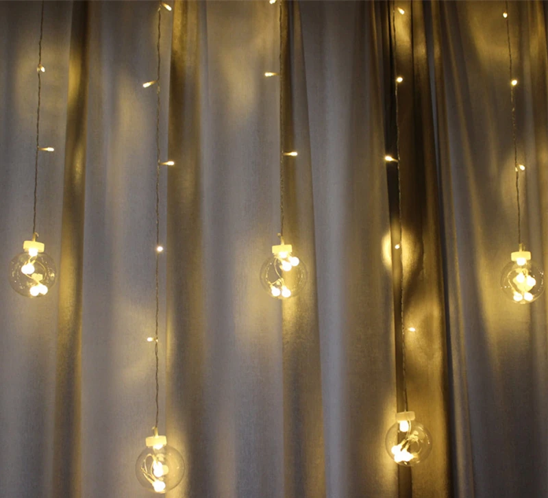Creative wishing light LED ball bulb light string icicle curtain dragon ball ball lantern