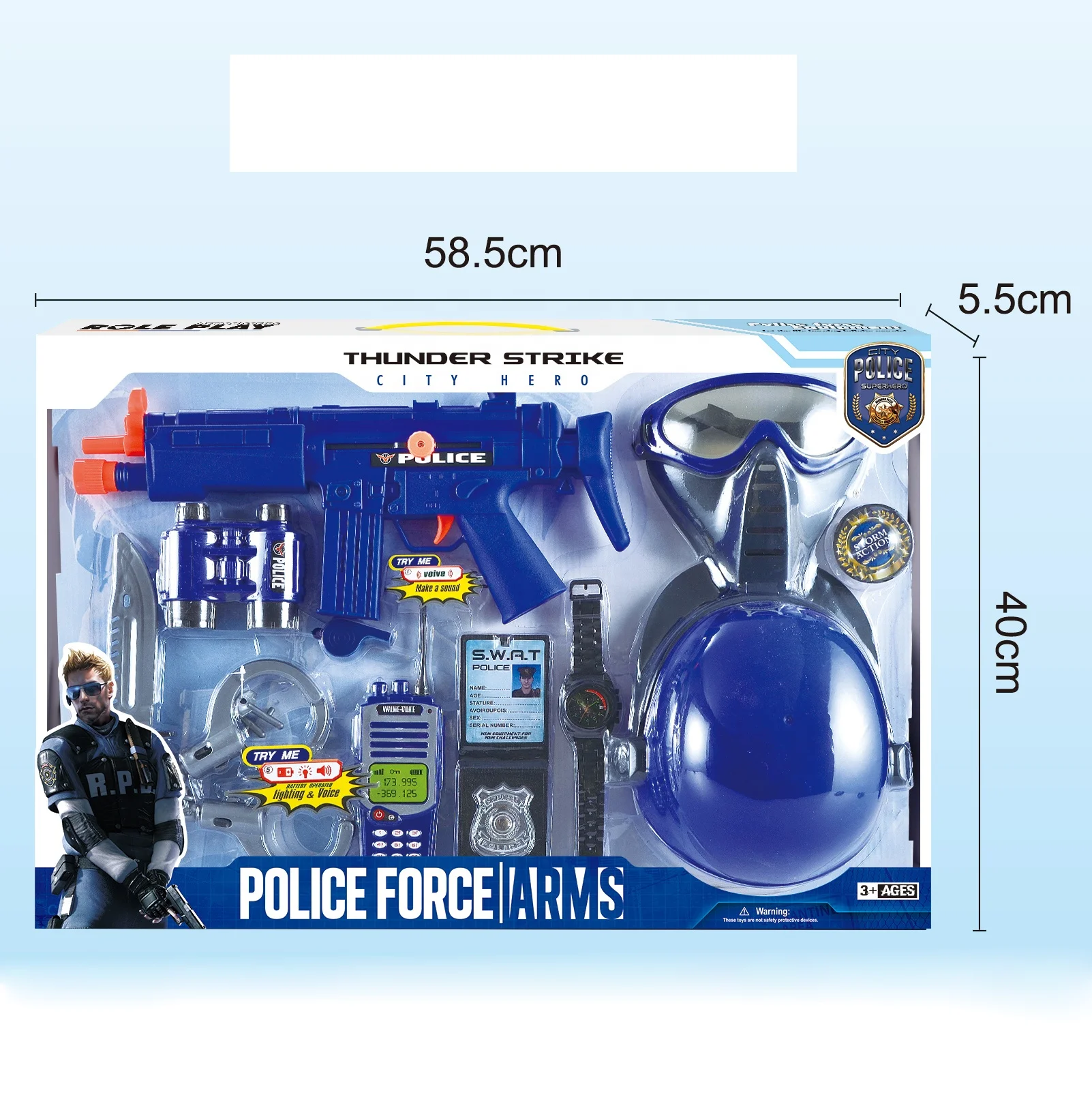 Wholesale Plastic Toy Police Pretend Play Set Role Play Game Police Set for Kids