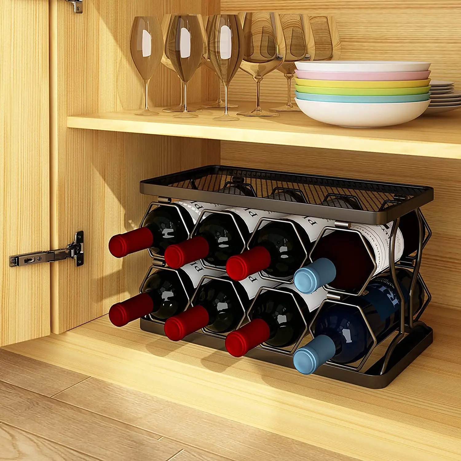 MinghouMetal Винная стойка столешница без подставки держатель для хранения вина ведра