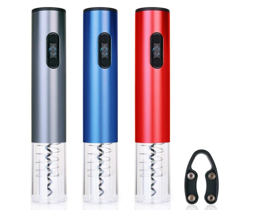 Portable Automatic Stainless Steel Wine Bottle Opener Set Electric Corkscrew