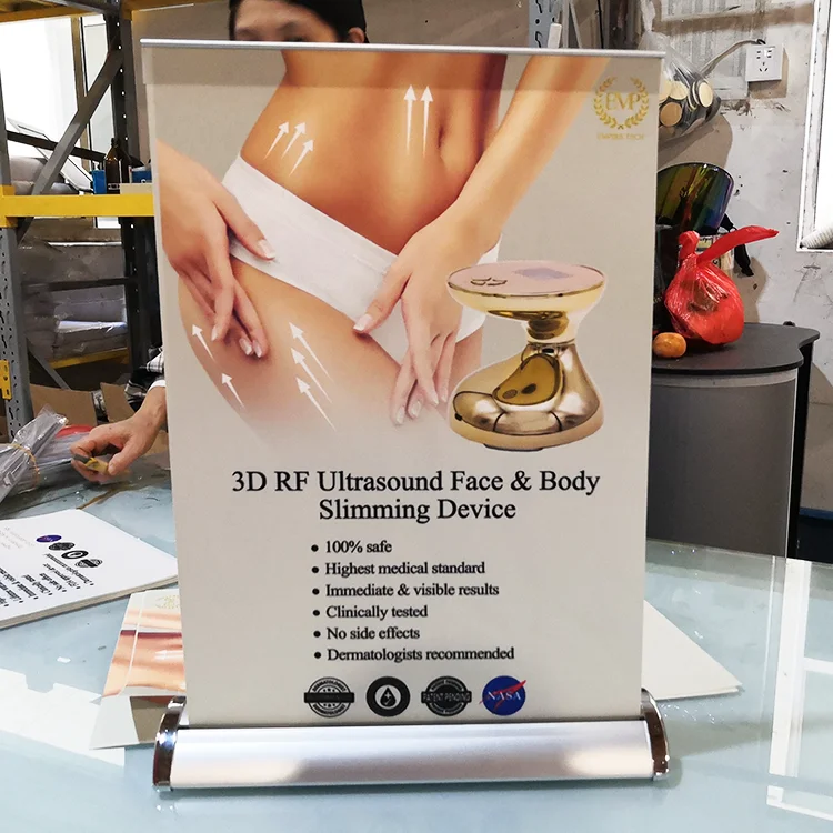 Customized portable tabletop tabletop aluminum mini mini rollup banner stand