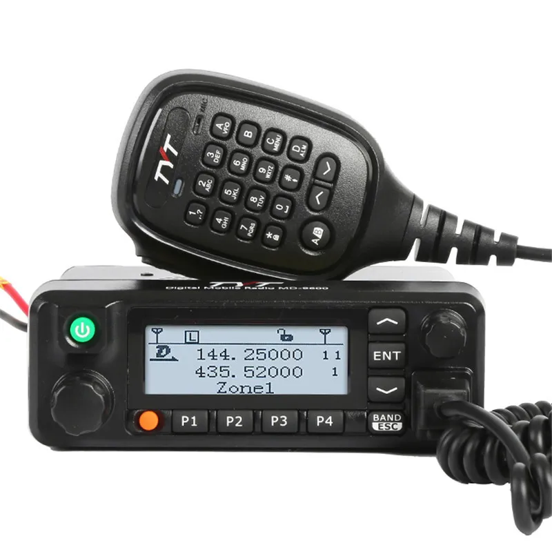 TYT MD-9600 GPS Digital/FM Analog Dual Band DMR Mobile Transceiver 50-Watt VHF/UHF Car Truck Amateur Radio HAM Two Way Radio