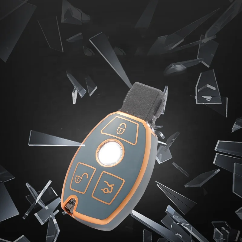 Premium Soft TPU Key Case Cover for Mercedes Benz  C E S M CLS CLK G Class Keyless Smart Key Fob shell