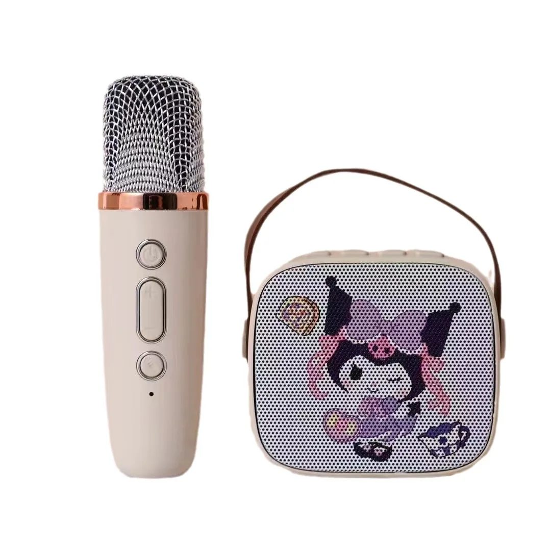 Cartoon Kuromi Cinnamoroll Wireless Sing Speaker System Kawaii Melody Kids Singing Speaker Toys with one Microphone