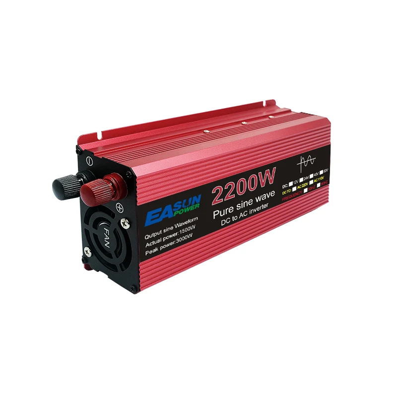 Pure Sinewave 12V 24VDc To 120V 220V Ac Battery Charger 800W  1600W 2200W 3000W  Car Inverter