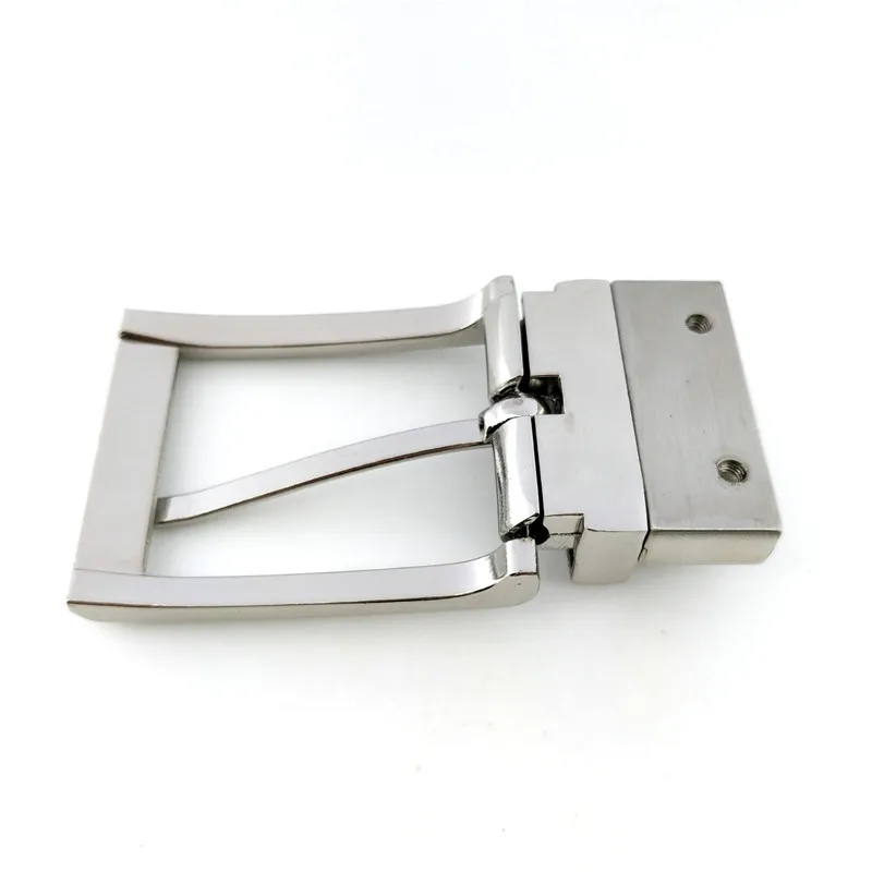 Factory wholesale 35mm reversible buckle silver rotating pin reversible buckle with screws