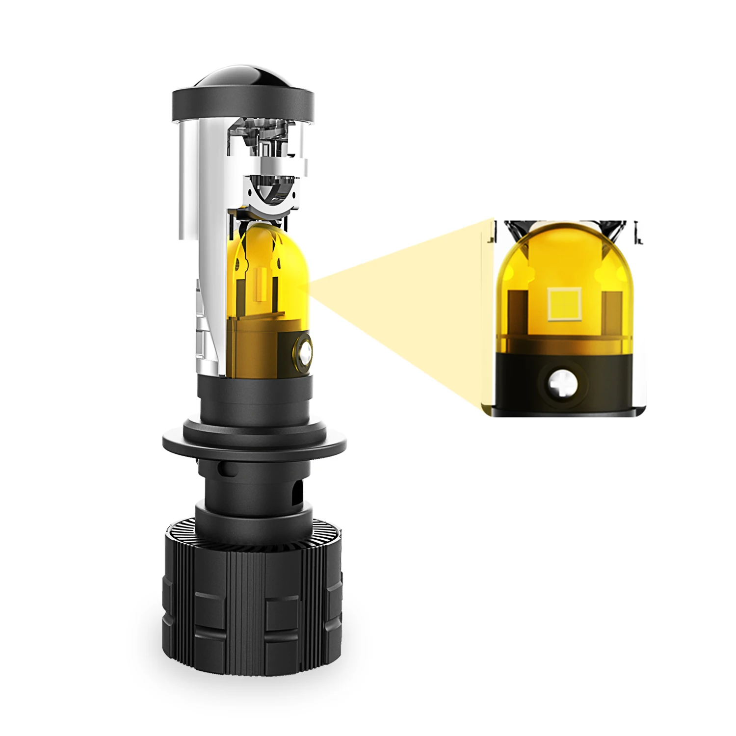 Проектор RTD M01C M8 с желтым и белым светом, 35 Вт, 4000 лм, h4, h7, ba20d, светодиодная фара для мотоциклов и автомобилей