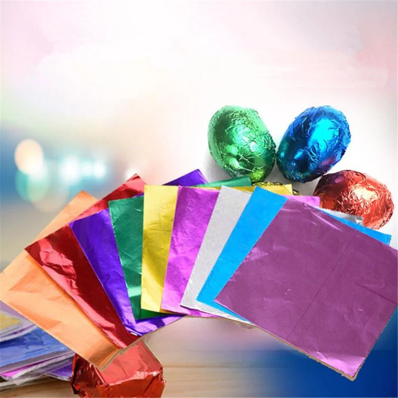Custom Printing Chocolate Aluminium Foil Wrapping Paper Colorful Candy Foil Wrapping Paper