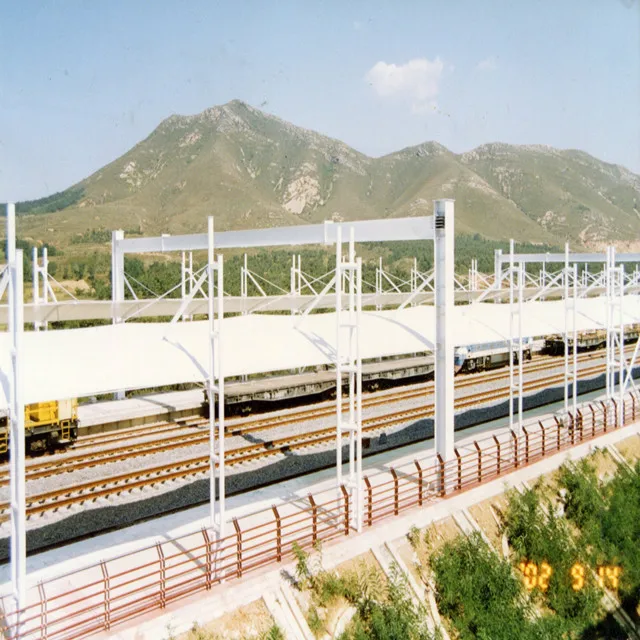 
tensile membrane building project for car parking canopy sunshade roof 