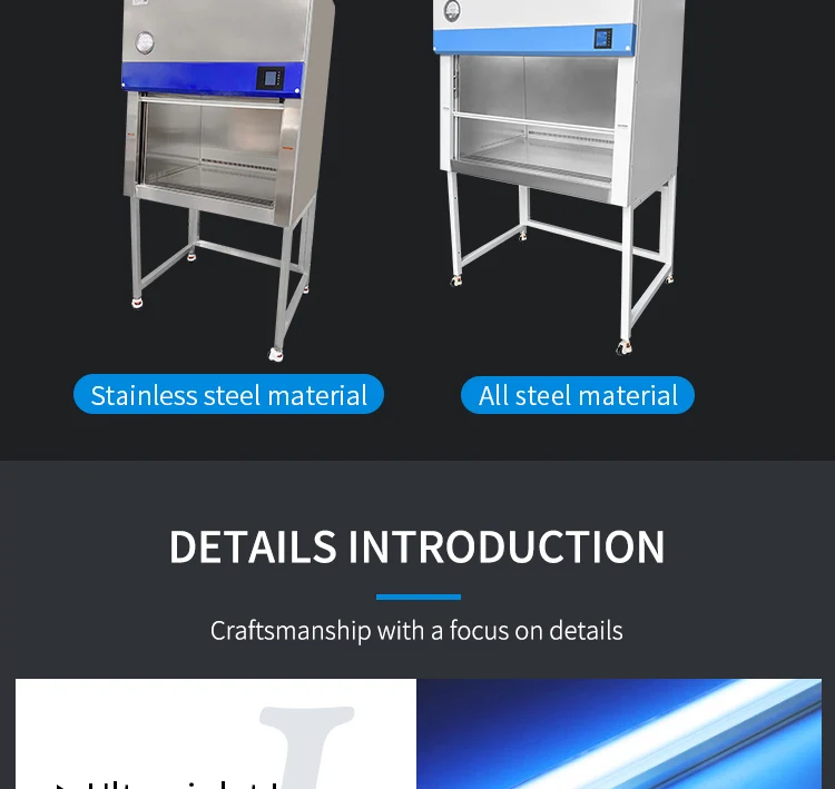 Class II A2/B2 type Biological Safety Cabinet Biosafety Cabinet Microbiological safety cabinet manufactures