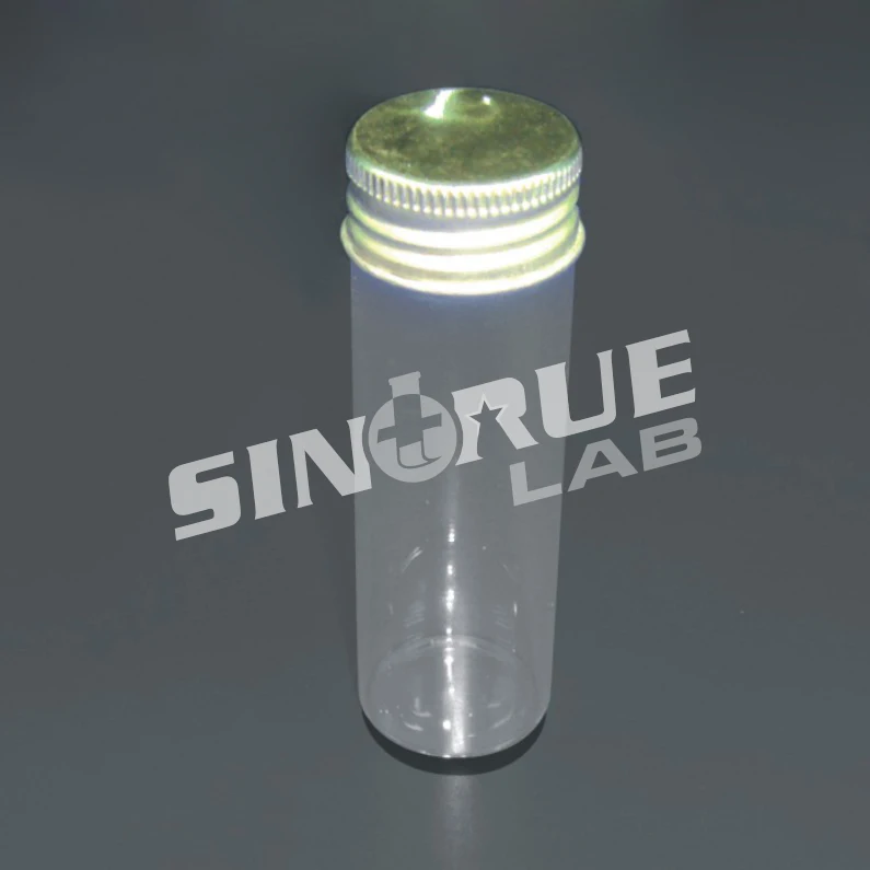 28X85mm 25ml Makarthy Tube Aluminum Cap with Silicon Rubber Gasket Lab Test Tube