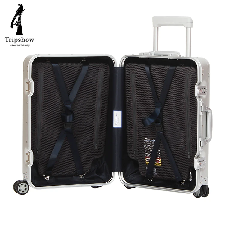 20 Inch Password Lock Scooter Aluminum Suitcase With Wheels Rolling Luggage Travel Trolley Case