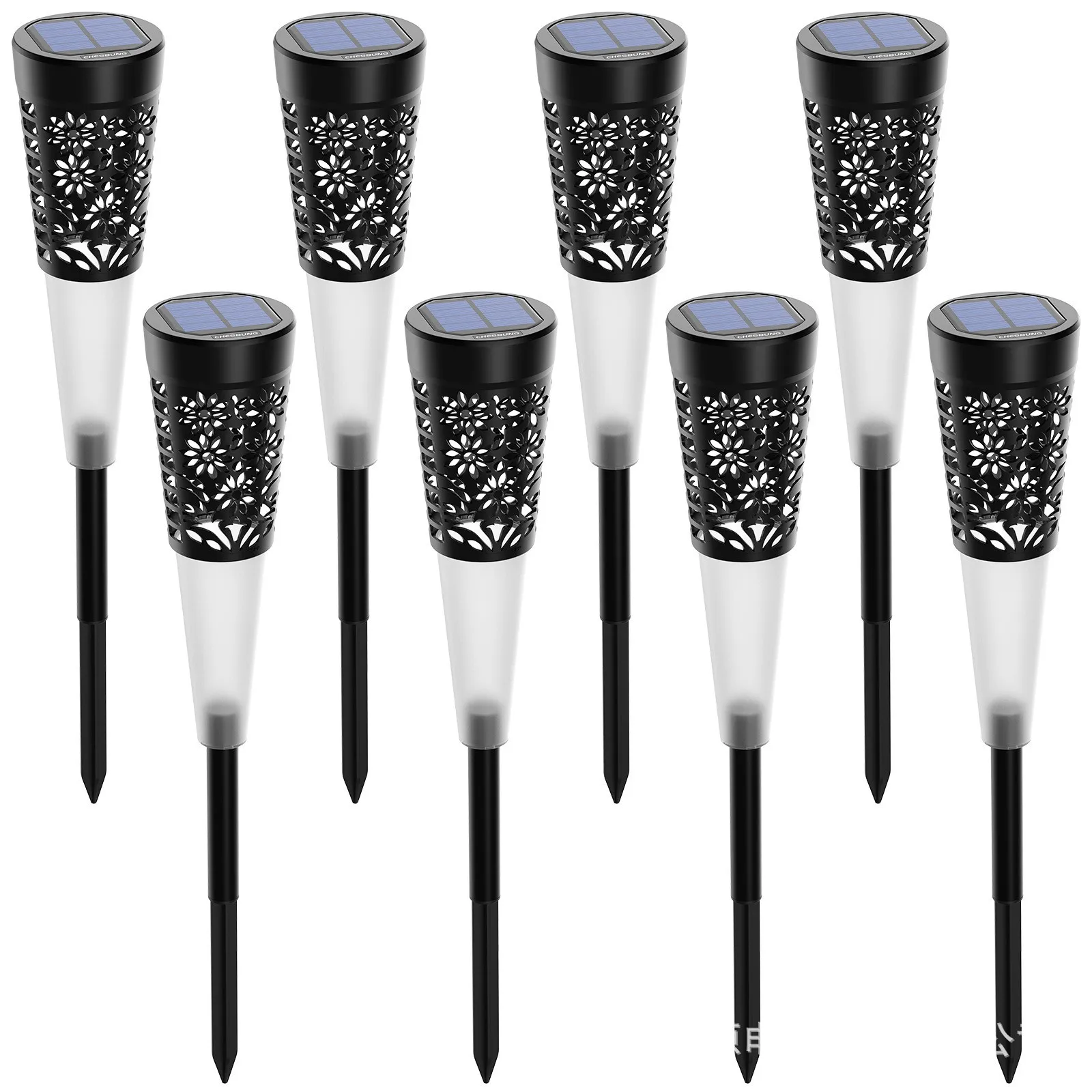 Amazon hot LED Solar pathway lawn lamp Folding outdoor courtyard waterproof floor deck lamp LED landscape decorative light