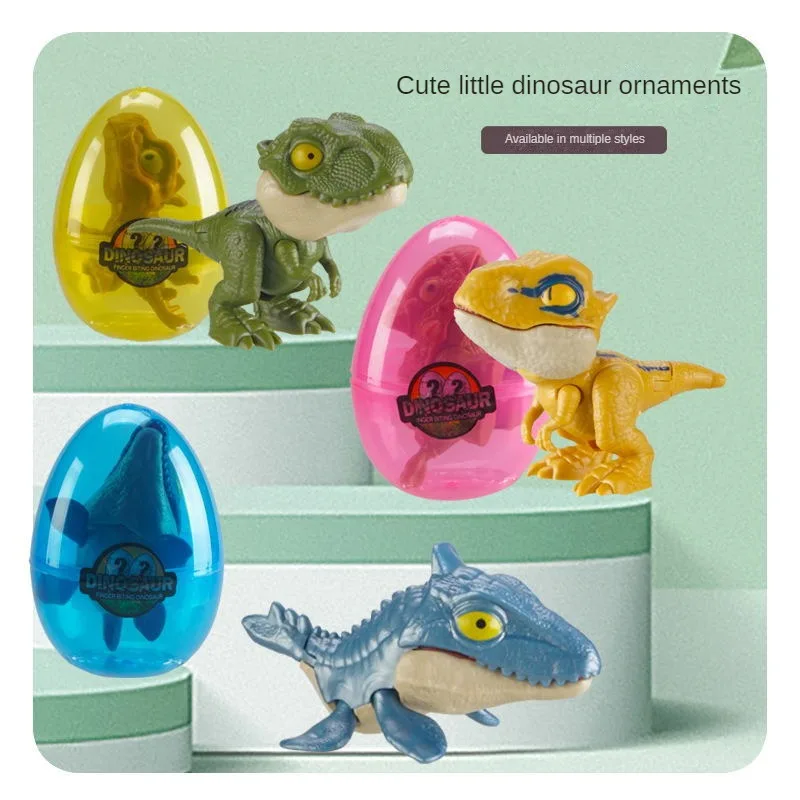 Stall Wholesale New Finger Biting Dinosaur Joint Movable Tyrannosaurus Egg Pack Simulation Dinosaur Model Toy For Kids