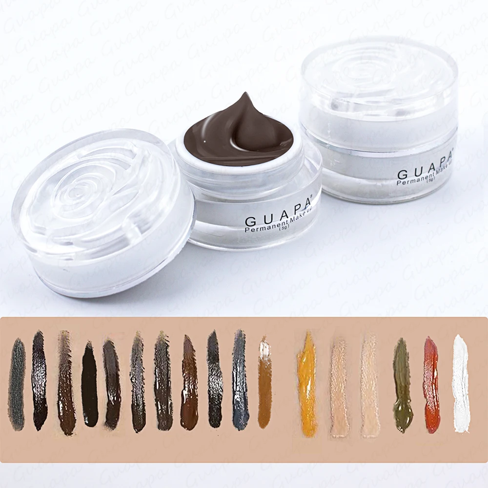 GUAPA Eyebrow Pigment Microblading Makeup Pigment Tattoo Ink Paste Brows Pigment for Microblading Microshading Tattoo
